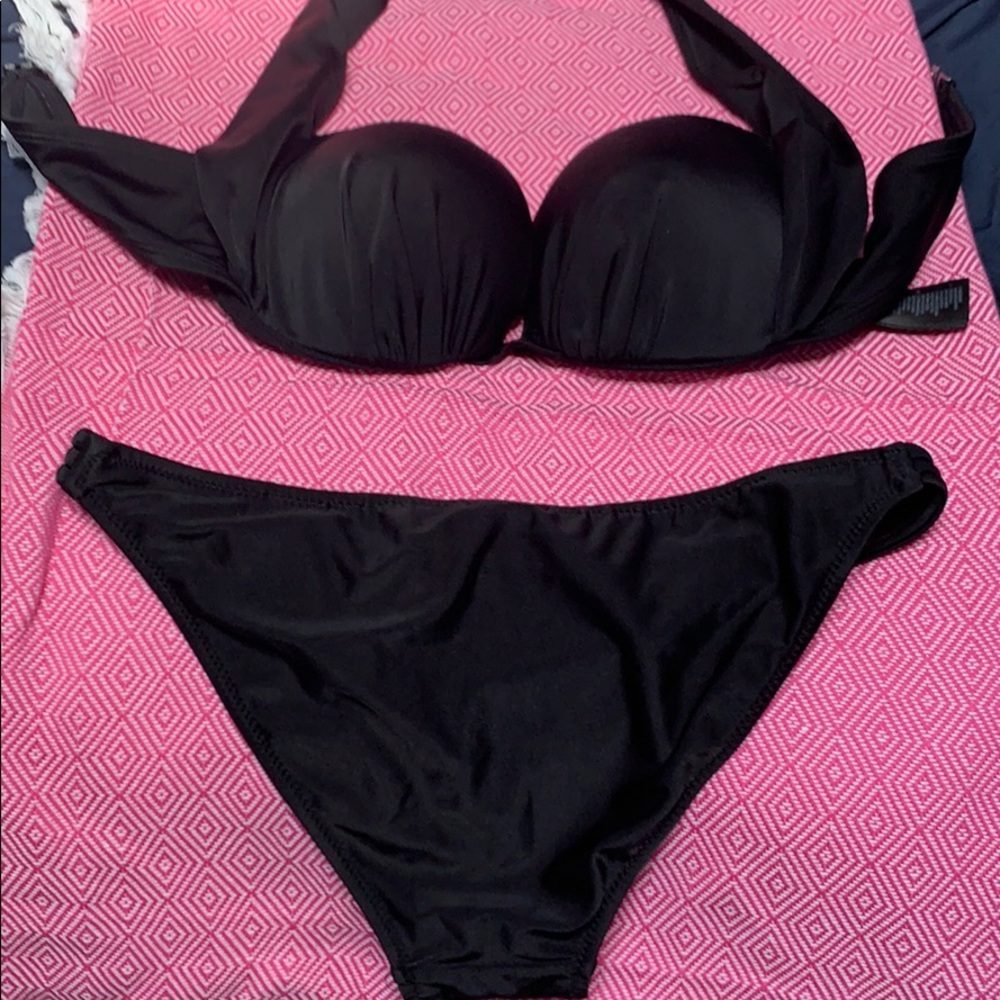 Black two piece bikini